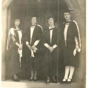 (L to R) Nora Hales MA Kit Benson BA Joan Spruson BSc Margaret Ryan BA 1931 (SSCA Photographs 1993B) 