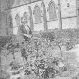 Te sundial and Barbara from 1944 College magazine 