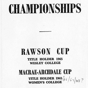 Inter-coll swimming program 1966