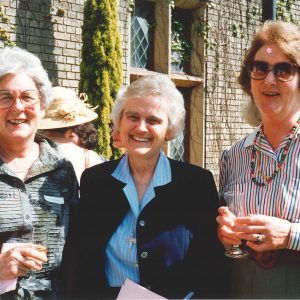 1991 - Sr Shanahan's farewell - Trish Horsley, Mary Shanahan, Mary Burns (Horsley)