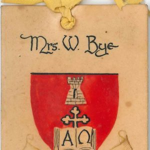 Ladies Committee badge - Mrs W Bye